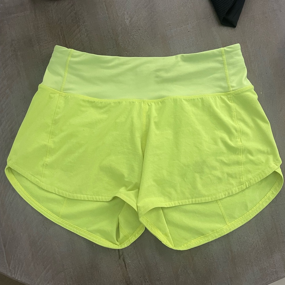 Lululemon Women's Neon Yellow Shorts